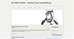 Desktop Screenshot of de-witte-ridder.be